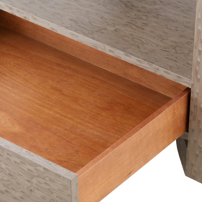 Lugano 1 - Drawer Nightstand, Taupe Gray