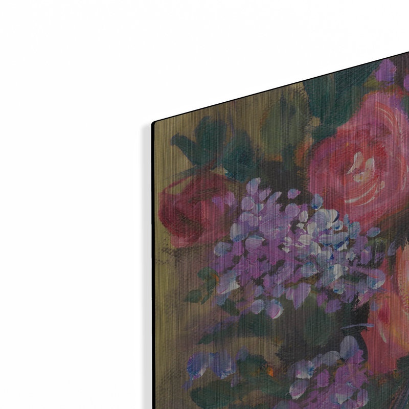 «Floral Still Life I» par Tim O'Toole, art mural en métal, 36 po x 36 po