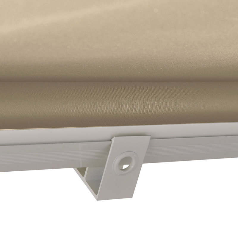 Pare-soleil rétractable pour balcon et patio, accoudoir rabattable de 6 pi, protection, aluminium robuste, blanc crème