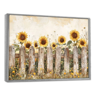 Dorathea tournesols le long de la clôture de la ferme II - tournesols, art mural