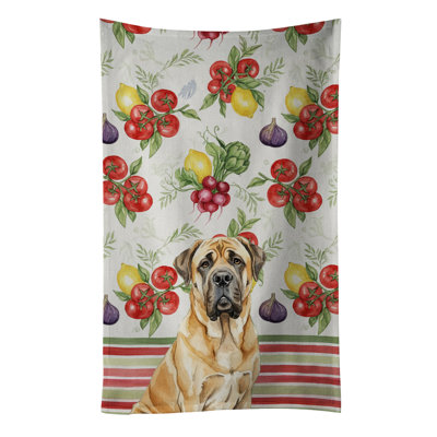 Fawn English Mastiff Vegetables Kitchen Towel