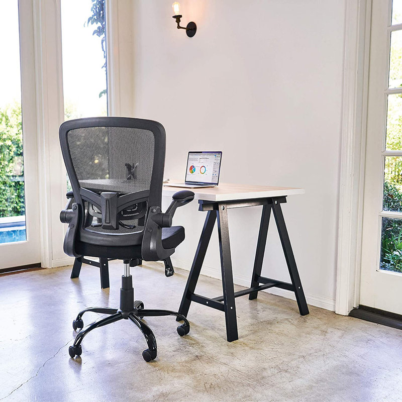  Chaise de bureau ergonomique en filet, Noir