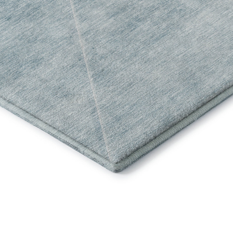 Premium Machine Washable Prisco Teal Rug, Rectangle 10' x 14'