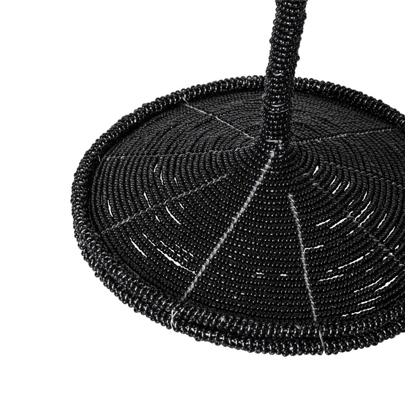 Desert Palm Tree Candlestick, 15" H x 9" W x 9" D, Black