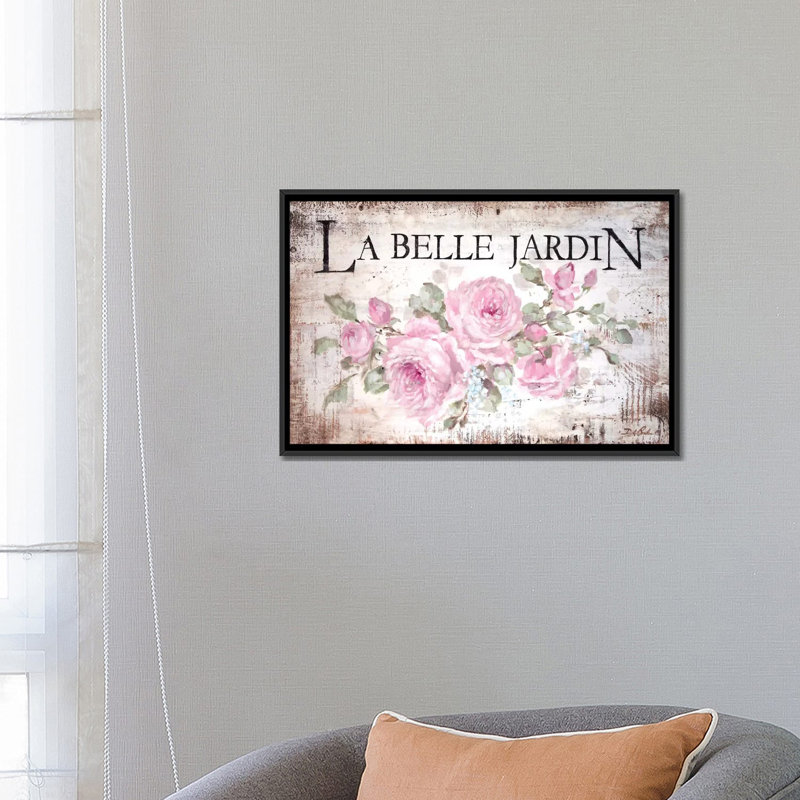 «La Belle Jardin» par Debi Coules, reproduction sur toile tendue, H 18 po x l 26 po x P 1,5 po, Pas de tapis