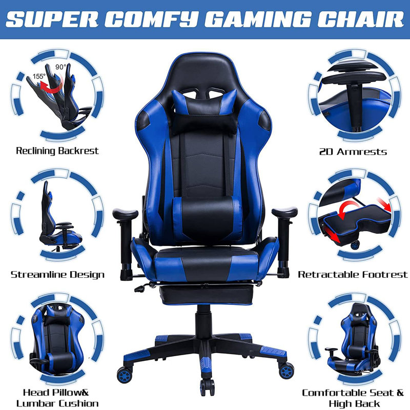 Gaming Chair, Blue