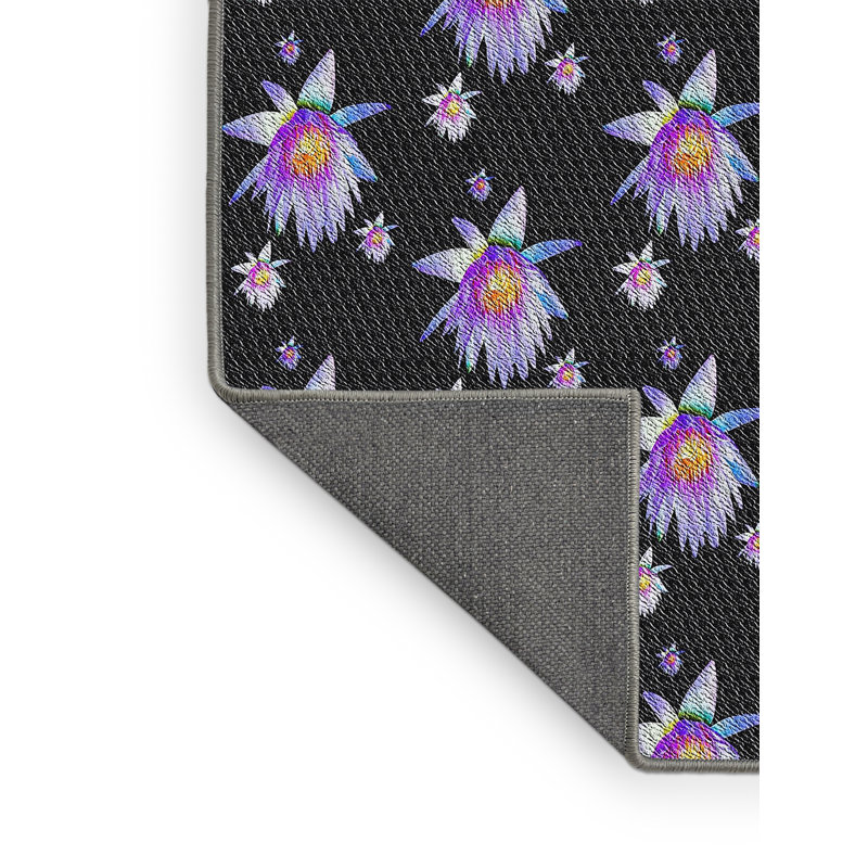 Tapis bleu foncé Safaa, Rectangle 5 pi x 7 pi