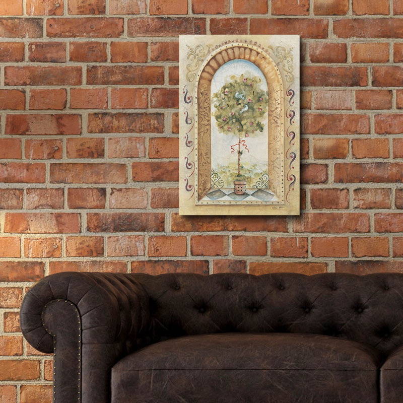 «Topiaire Fresco 2» par Cheri Blum, art mural en verre acrylique, H 24 po x l 16 po x P 0,2 po