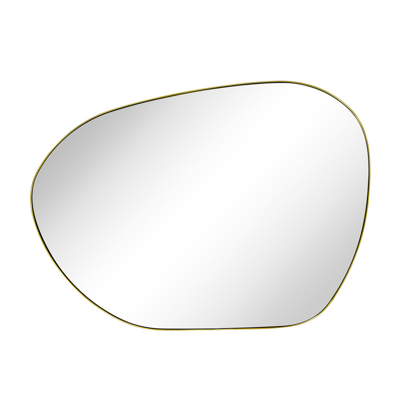Miroir mural Bertlinde, 22 po x 30 po, Or brossé
