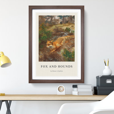 Fox And Hunting Dogs Vol.1 by Bruno Liljefors - Single Picture Frame Print
