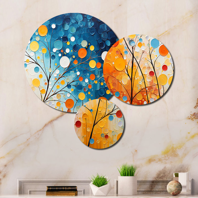Ensemble de 3 décorations murales en métal
