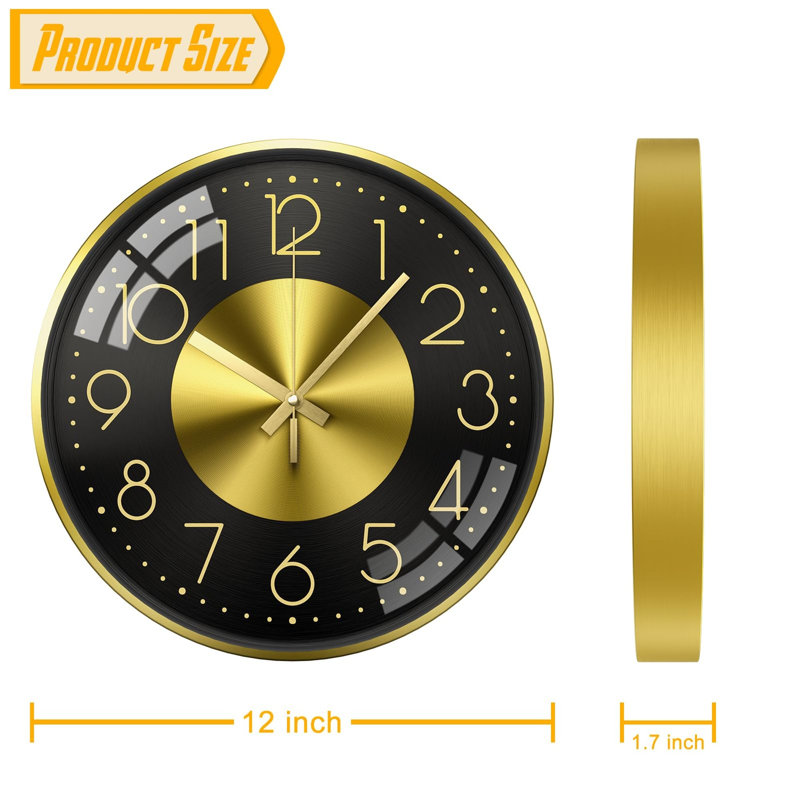Wall Clock, Black Gold