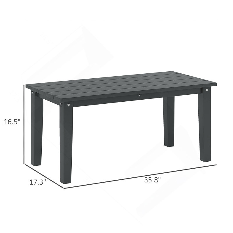 Table de patio, table basse d'extérieur, Noir
