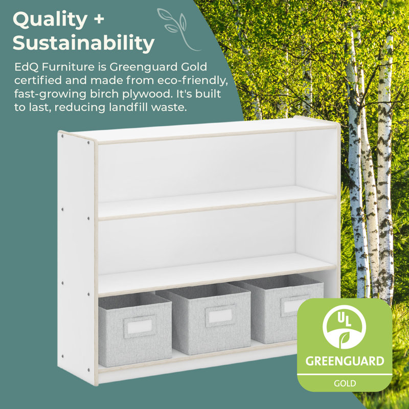 EdQ Essentials 3-Shelf Open Storage, White
