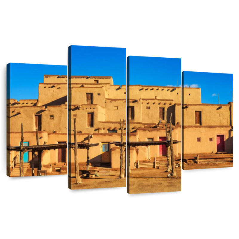 Lilie Taos Pueblo, bâtiments anciens, H 22 po x l 36 po
