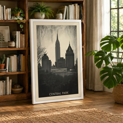 Manhattan Skyline Vintage - Wrapped Canvas
