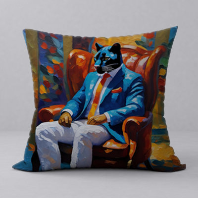 Abstract Reversible Throw Pillow