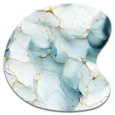 Hessle - Abstract Marble Irregular Metal Wall Art