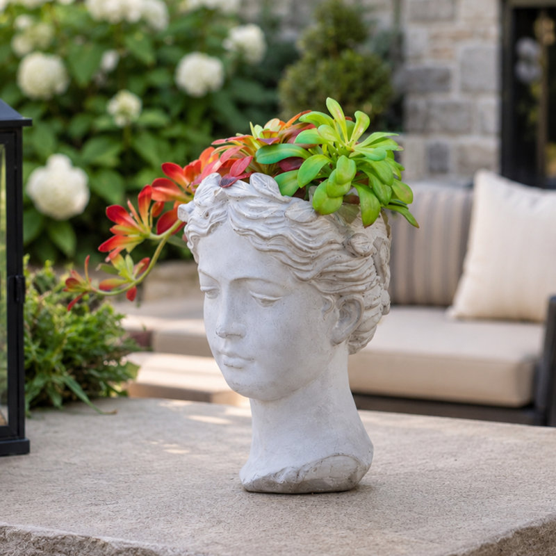 Jardinière en ciment de style grec pour l'intérieur et l'extérieur