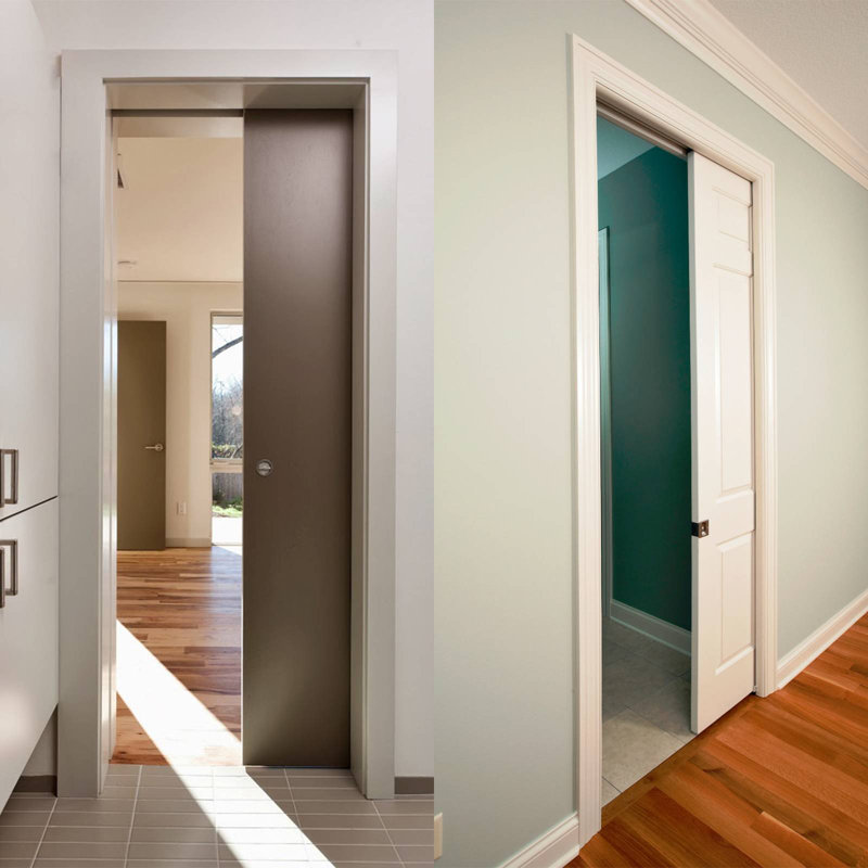 Atze Pocket Doors Wood Stain