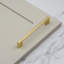 Brushed Brass Slim Square D-Bar Handles-120768037