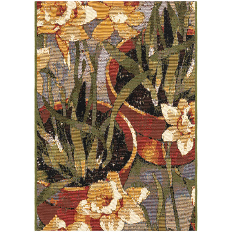  Verdure Outdoor Botanical Rug, Rectangle 2' x 3'1"