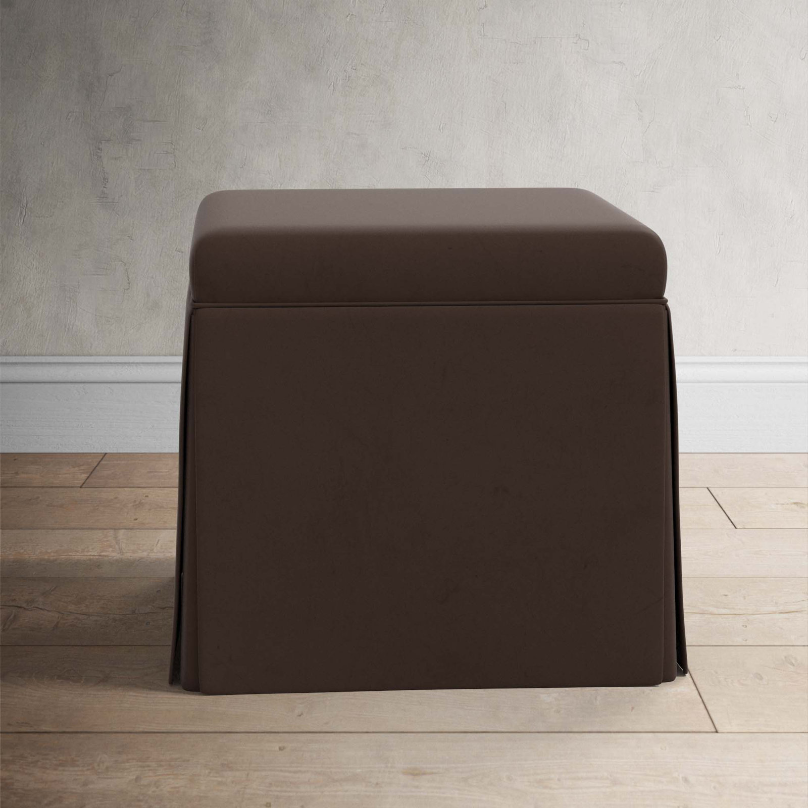 Bash 20" Ottoman, Classic Chocolate Velvet