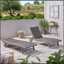CHAISE Longe avec plateau escamotable