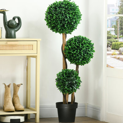 43,25 po 3 arbres artificiels avec pot - plante artificielle pour le salon, sans agitation