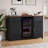 53.2" L Modern Fluted Coffee Bar Cabinet with Fridge Space & Wine Storage-1605050106