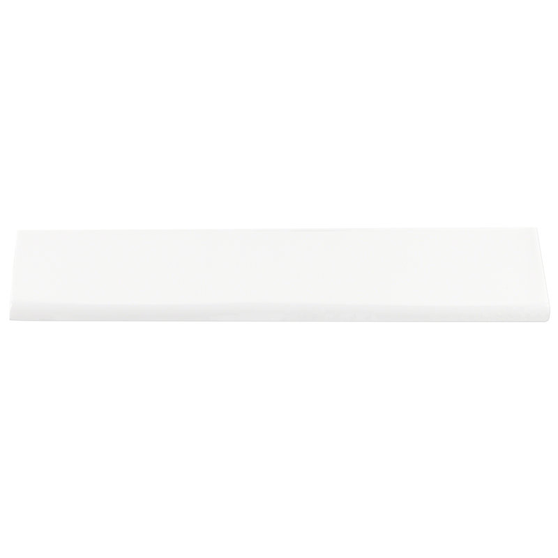 Midland Bianco 3x12 Polished Ceramic Bullnose Tile Trim