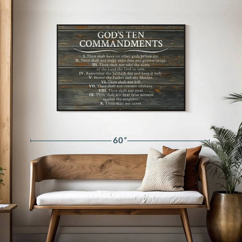 Adella Ten Commandments, H 29 po x l 43 po