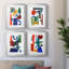 «Colorful Shapes I», reproduction encadrée de qualité supérieure - prête à être accrochée