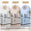 Chaise d'appoint en fausse fourrure moderne avec porte-gobelet et deux coussins Ermia-111687813