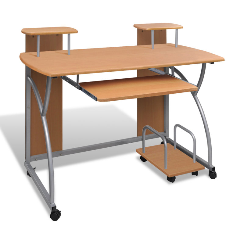 Rectangular Writing Desk, Brown, 88.5cm H x 110cm W x 52cm D