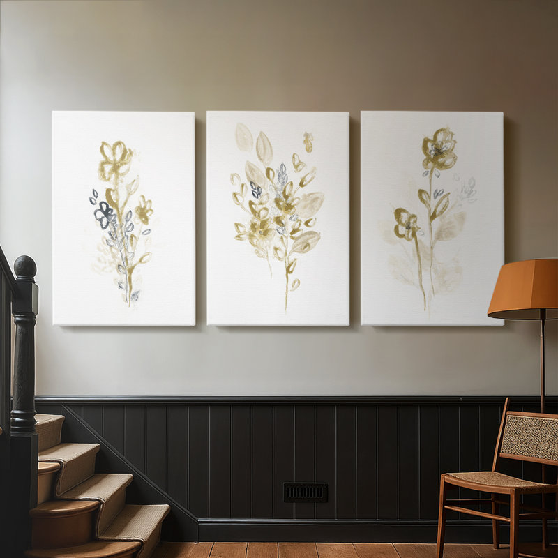 Bronze bronze I - Toile tendue avec châssis sur mesure - 3 pièces