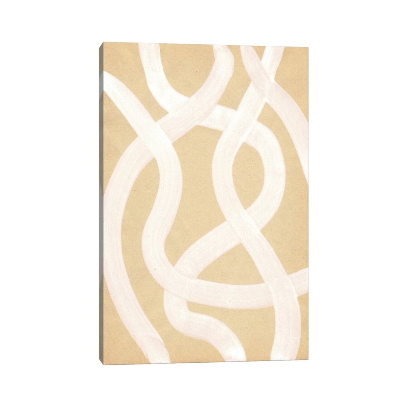 Neutral Stripes by Whales Way - Painting on Canvas, 66.04cm H x 45.72cm W x 3.81cm D, Wrapped Canvas