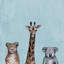 Furry Trio II - Wrapped Canvas Painting-34960298