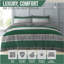 Durable Striped Duvet Cover Set with Matching Pillowcases - Polycotton Fabric Bedding Set - Single Double King-119697509