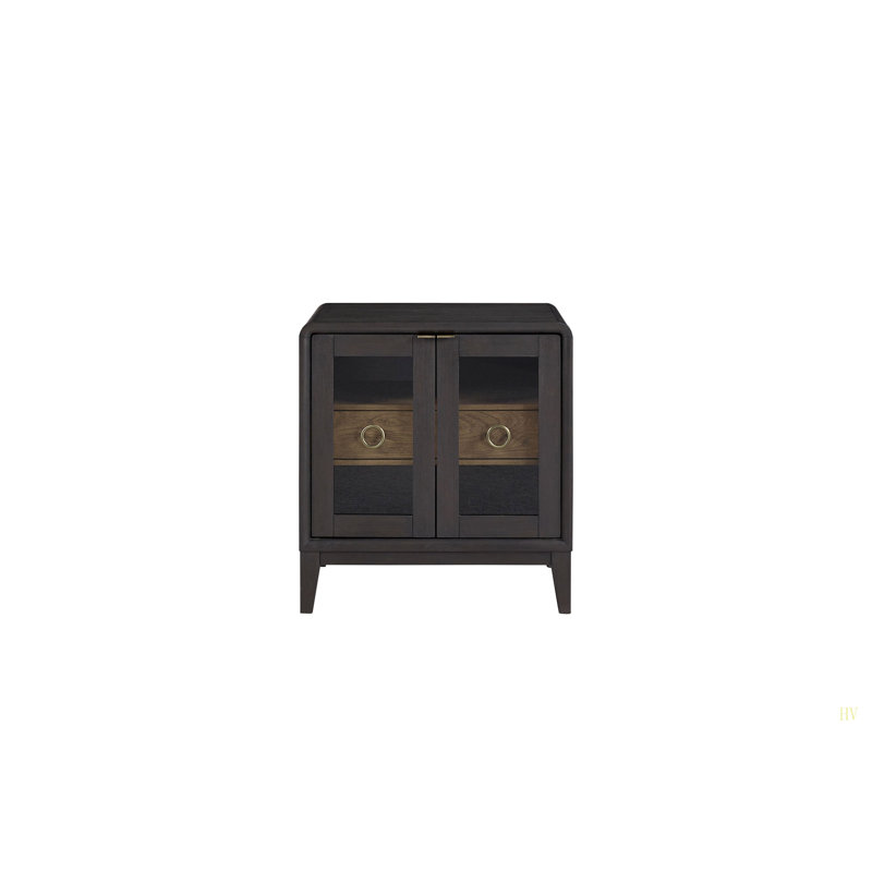 Table de chevet en verre