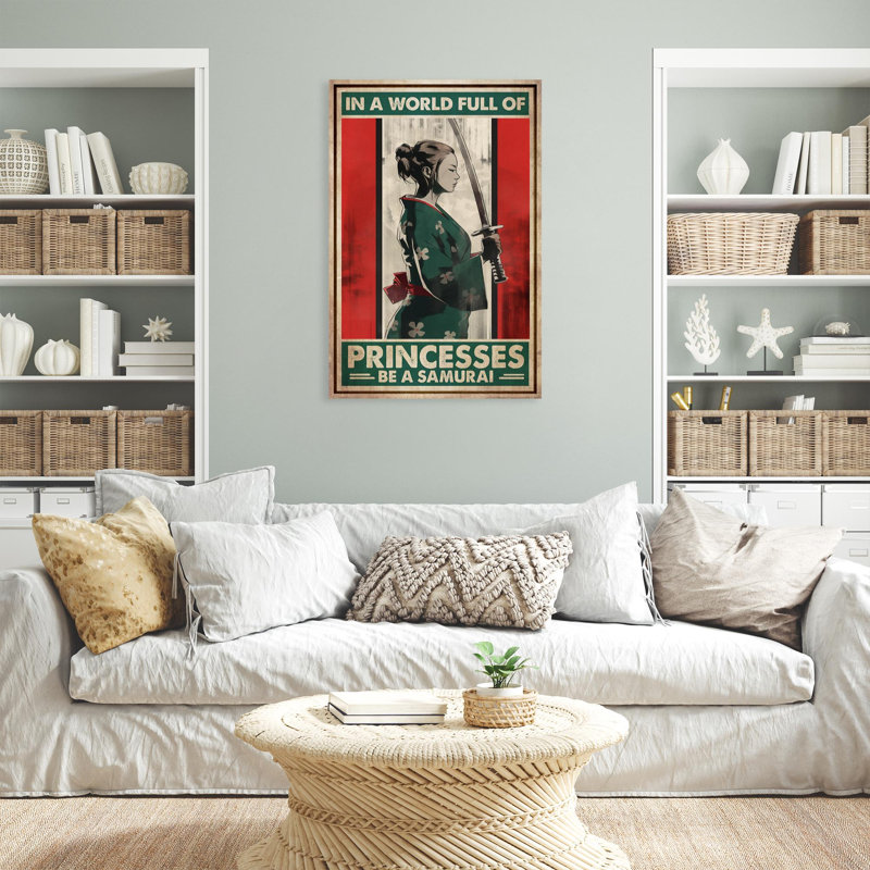 «Be a Samurai», reproduction d'art rectangulaire sur toile, «Be a Samurai», H 36 po x l 24 po x P 1,25 po