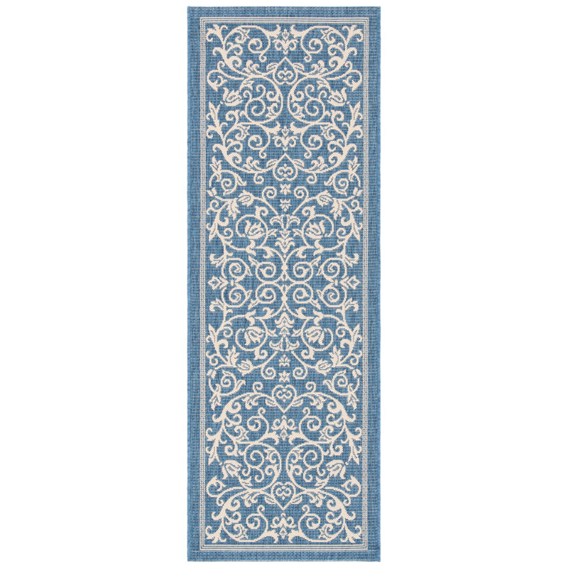 Cokley Performance Floral Indoor/Outdoor Area Rug, Runner 2'3" x 12'