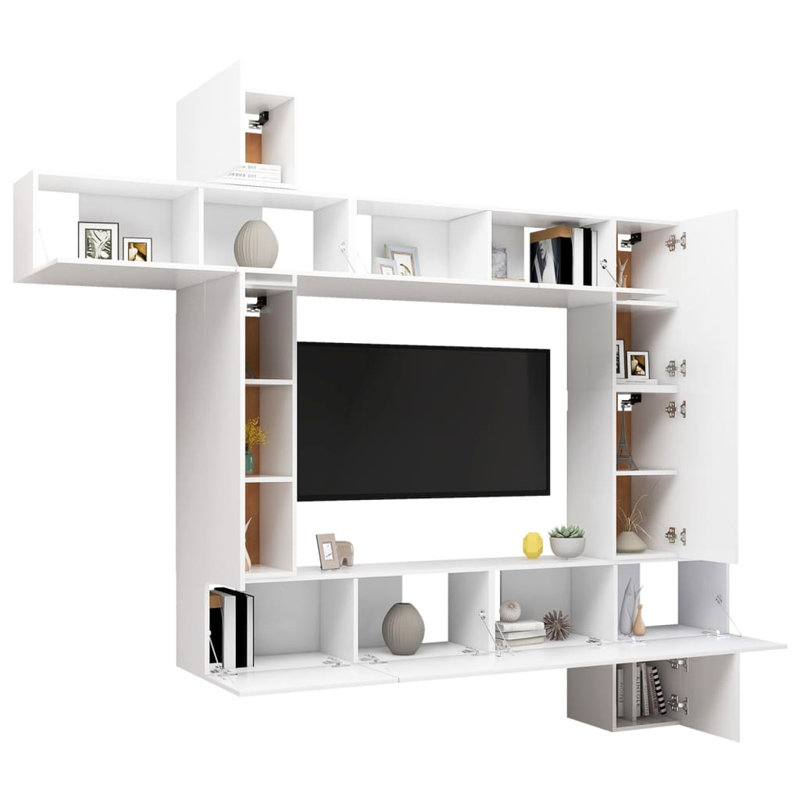 Blacine Unfinished Floating Entertainment Centre, White