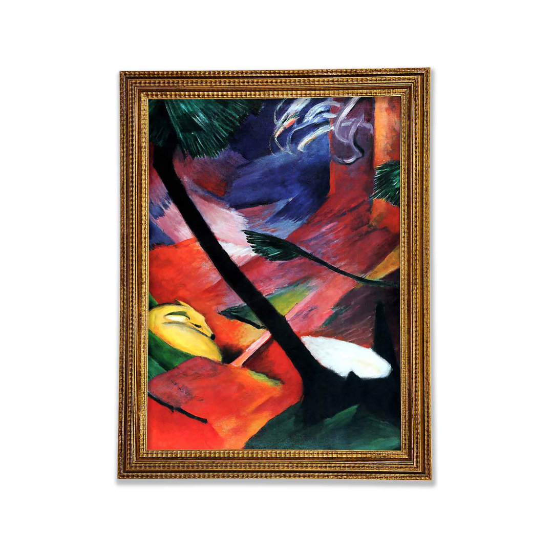 Franz Marc Hirsche im Wald 2 - Druck