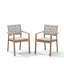 Chaises de salle à manger d'extérieur en aluminium avec coussins Modern