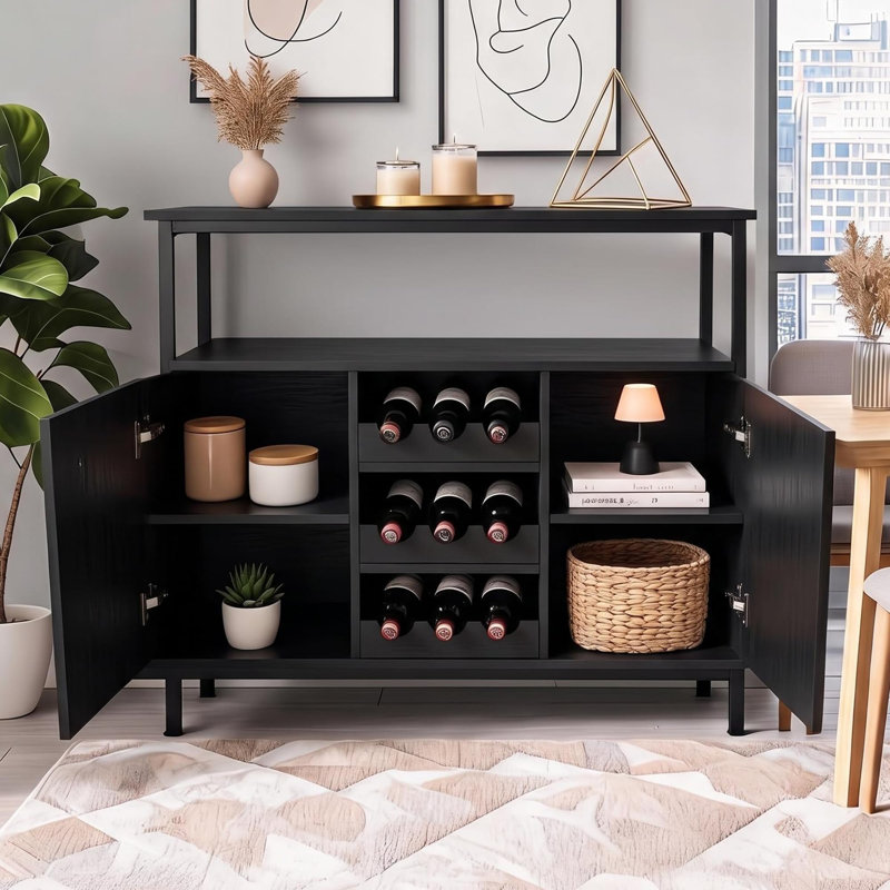 37.8 " W Sideboard, Noir