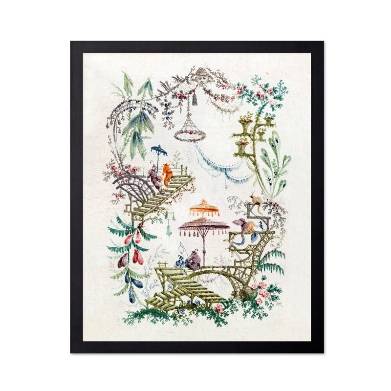 Chinoiserie enchantée, H 18 po x l 24 po, Affiche, Sans cadre