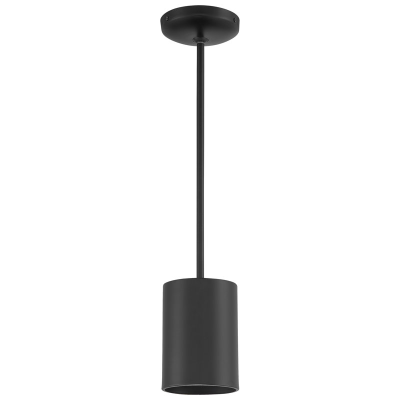 Courter 1 - Light Single Pendant, Matte Black, 6.5" H x 4.75" W x 4.75" D, Incandescent (Bulb Not Included)