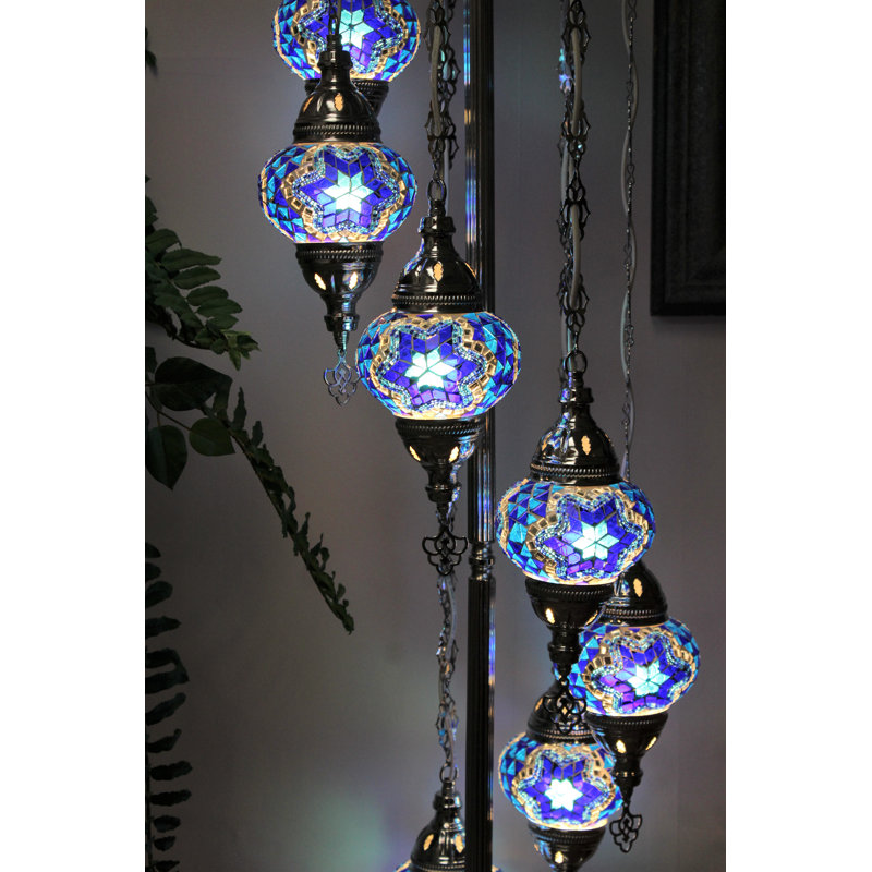 Flynn 165cm Lighting Floor Lamp, Blue, Antique Bronze