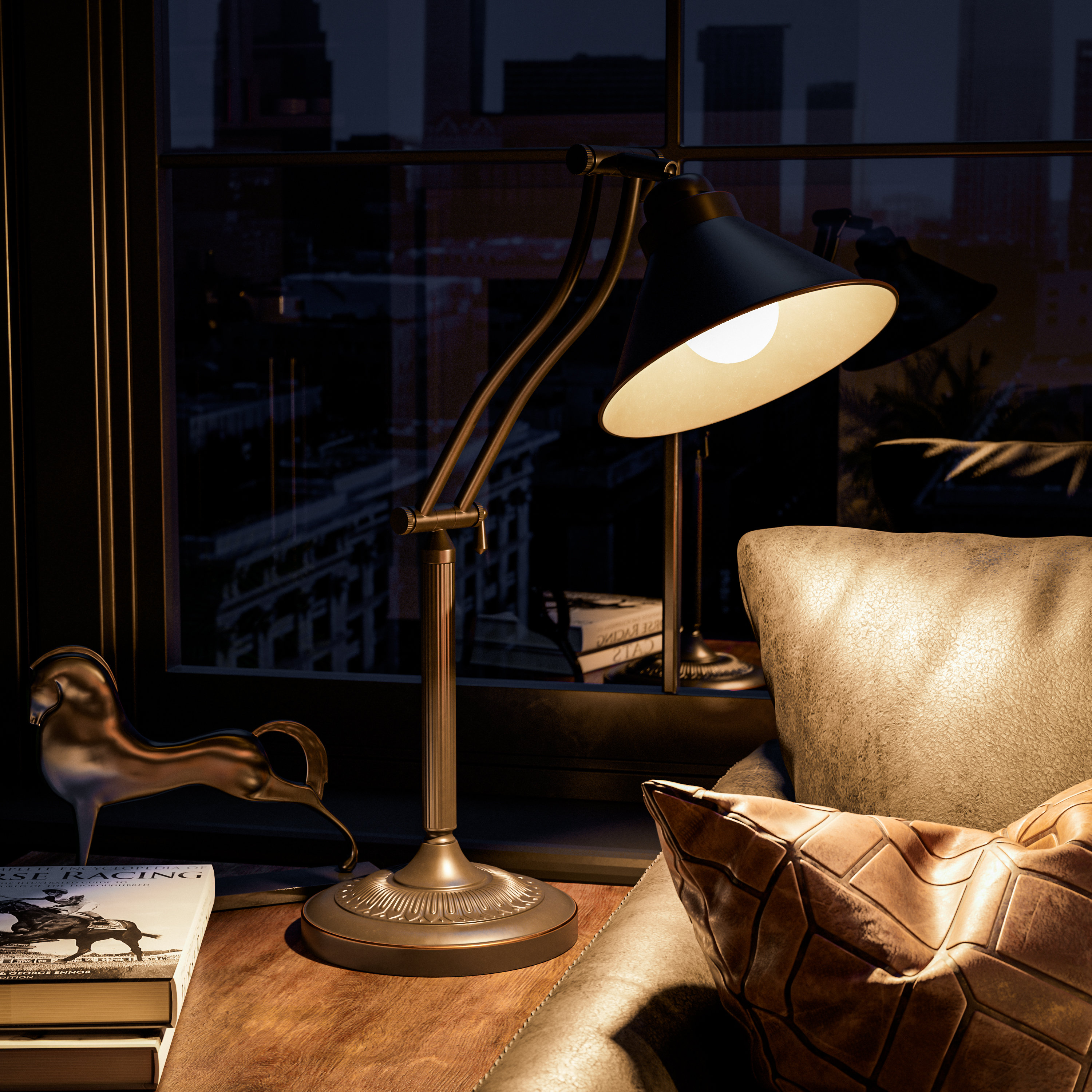Lark Manor Annalucia 27" Oil Rubbed Bronze Desk Lamp & Reviews ...